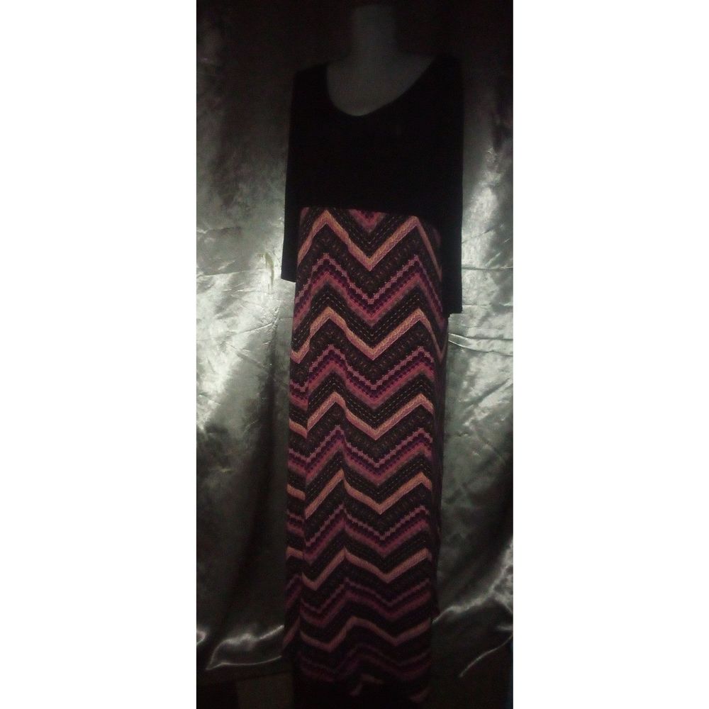 Maternity Full Length Long Sleeve Maternity Dress by New Recruit Sz L